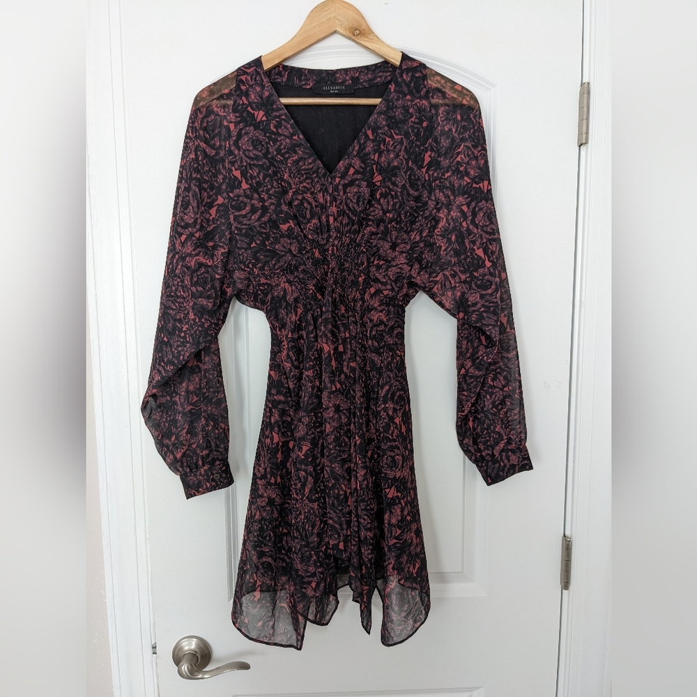 All Saints dress, Size S, Black/Pink